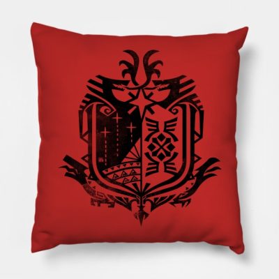 Monster Hunter World Main Crest Ver 2 Throw Pillow Official Monster Hunter Merch