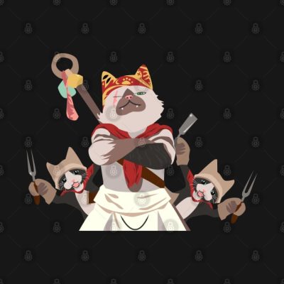 Monster Hunter World Meowscular Chef Tapestry Official Monster Hunter Merch