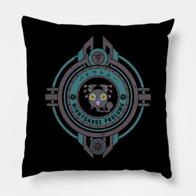 Nightshade Paolumu Crest Throw Pillow Official Monster Hunter Merch