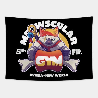 Meowscular Gym Tapestry Official Monster Hunter Merch