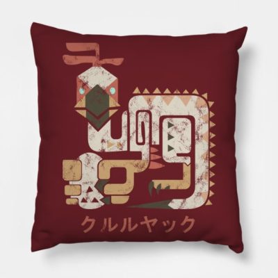 Monster Hunter World Kulu Ya Ku Kanji Icon Throw Pillow Official Monster Hunter Merch