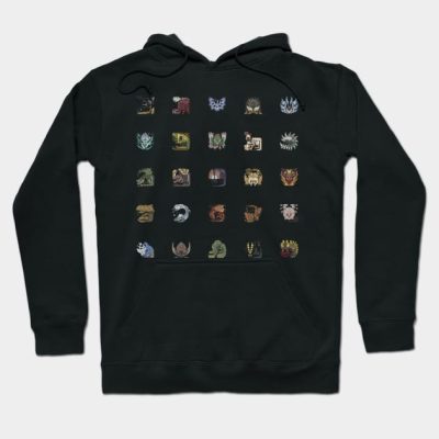 Monster Hunter World Tiled Icons Hoodie Official Monster Hunter Merch