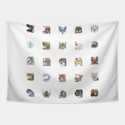 Monster Hunter World Tiled Icons Tapestry Official Monster Hunter Merch