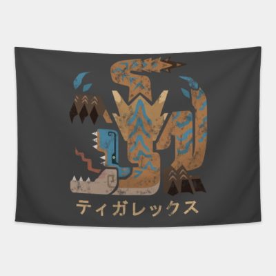 Monster Hunter World Iceborne Tigrex Kanji Icon Tapestry Official Monster Hunter Merch