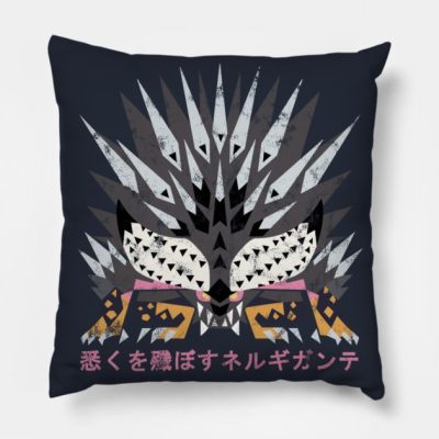 Monster Hunter World Iceborne Ruiner Nergigante Ka Throw Pillow Official Monster Hunter Merch