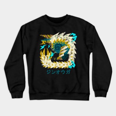 Monster Hunter World Iceborne Zinogre Kanji Crewneck Sweatshirt Official Monster Hunter Merch