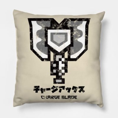 Monster Hunter World Charge Blade Kanji Throw Pillow Official Monster Hunter Merch