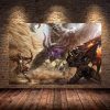 5D Diamond Painting Decoration Painting of MONSTER HUNTER WORLD Diamond Mosaic Game Painting Art Cross Stitch 6 - Monster Hunter Merchandise