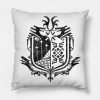 Monster Hunter World Logo Chrome Design Throw Pillow Official Monster Hunter Merch