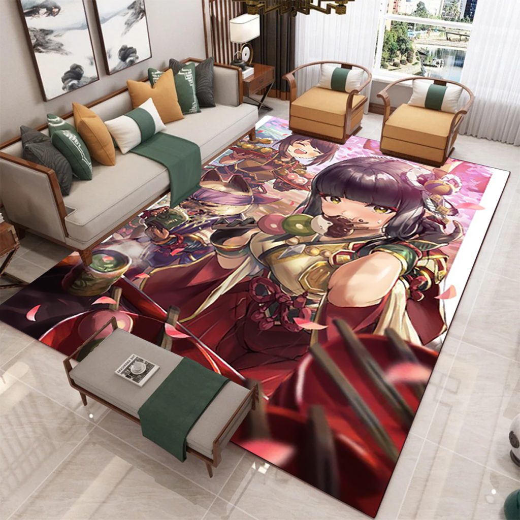 Monster Hunter Game Carpet Rug Play Mats Living Room Bedroom Carpets Child Play Lounge Doormat Fans 2 - Monster Hunter Merchandise