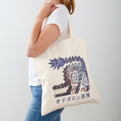 Monster Hunter World Iceborne Ebony Odogaron Kanji Icon Tote Bag Official Monster Hunter Merch