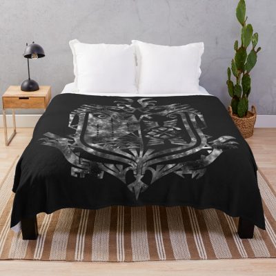 Monster Hunter World - Logo (Chrome Design) Throw Blanket Official Monster Hunter Merch