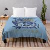 Monster Hunter World Azure Rathalos Kanji Icon Throw Blanket Official Monster Hunter Merch