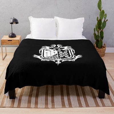 Monster Hunter World Crest Throw Blanket Official Monster Hunter Merch