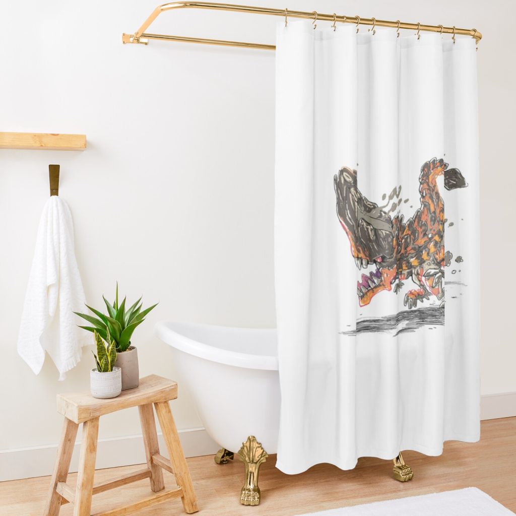 Monster Hunter Shower Curtain Official Monster Hunter Merch