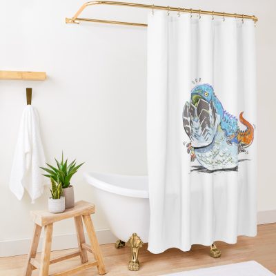 Monster Hunter Shower Curtain Official Monster Hunter Merch