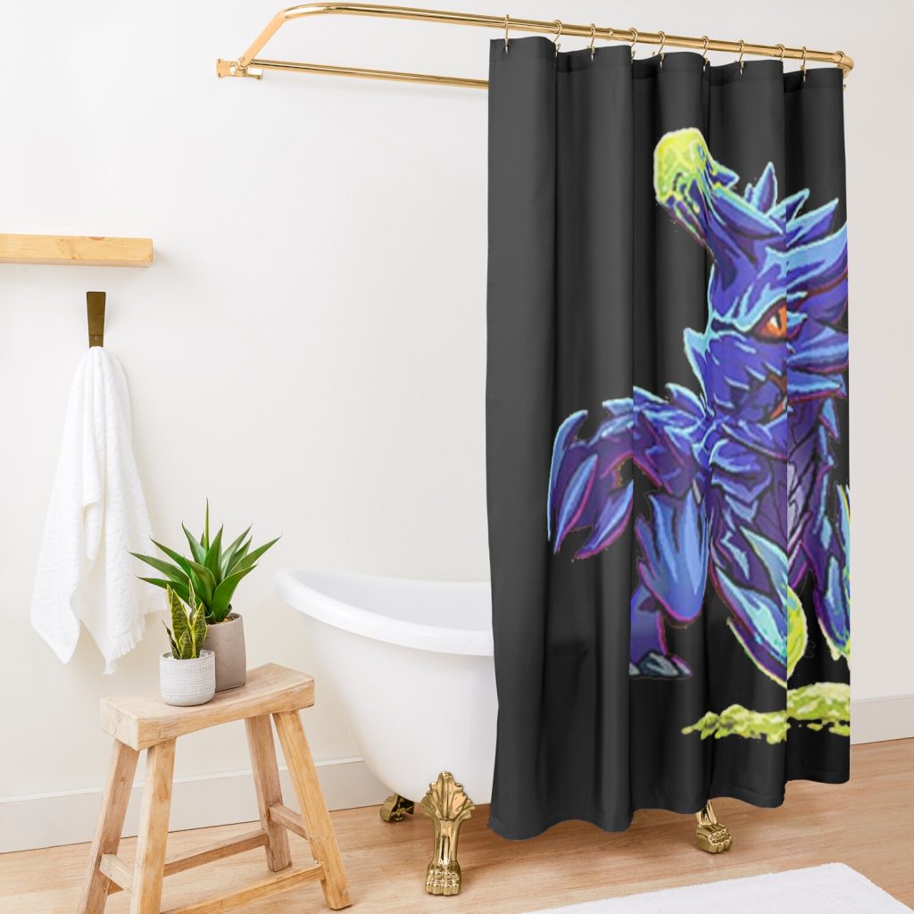 Monster Hunter Shower Curtain Official Monster Hunter Merch