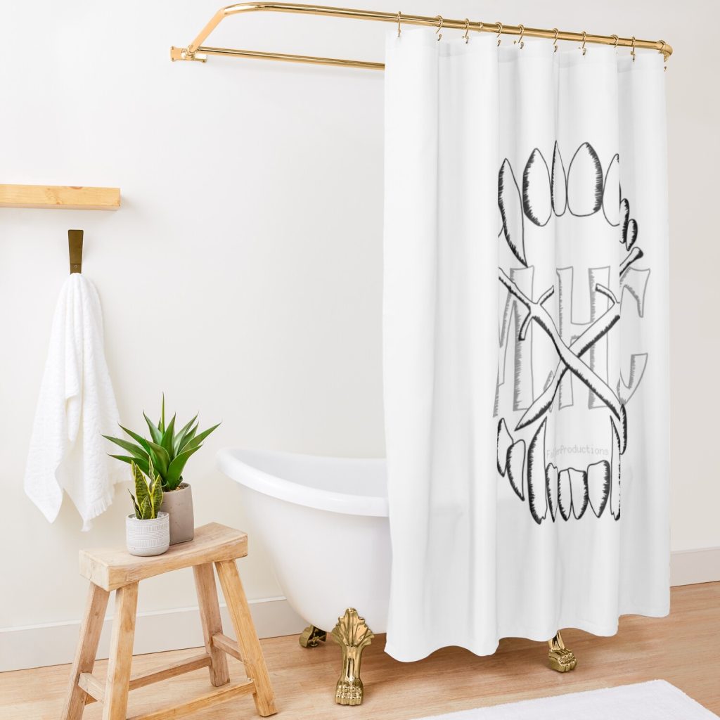 Monster Hunter Creed Logo Shower Curtain Official Monster Hunter Merch