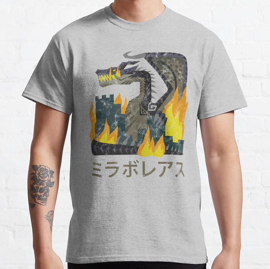 Monster Hunter World Iceborne Fatalis Kanji Icon T Shirt - Monster Hunter Merchandise